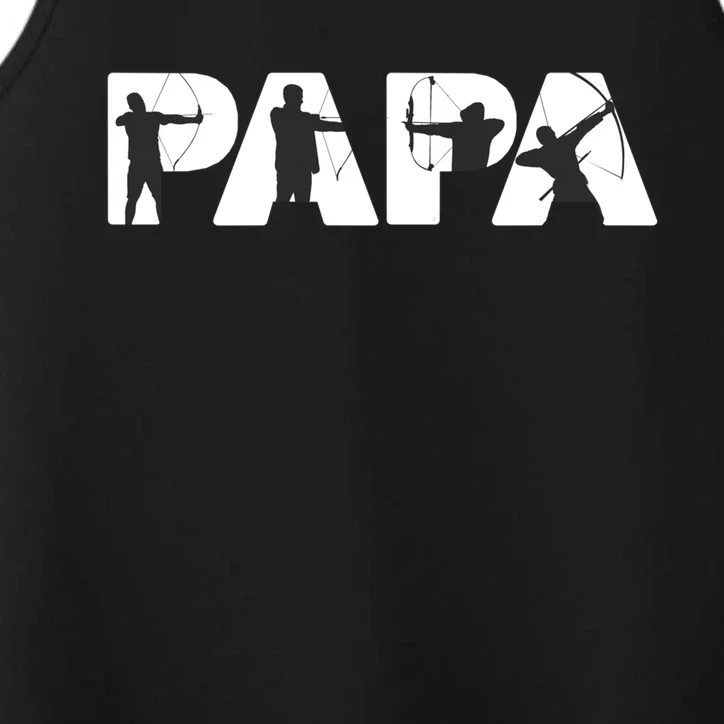 Archery Papa Funny Papa Archer Dad Fathers Day Gift Performance Tank