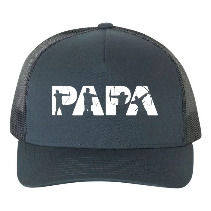 Archery Papa Funny Papa Archer Dad Fathers Day Gift Yupoong Adult 5-Panel Trucker Hat