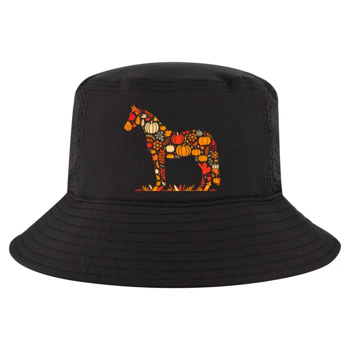 Autumn Pumpkin Fall Horse Thanksgiving Womenss Cool Comfort Performance Bucket Hat