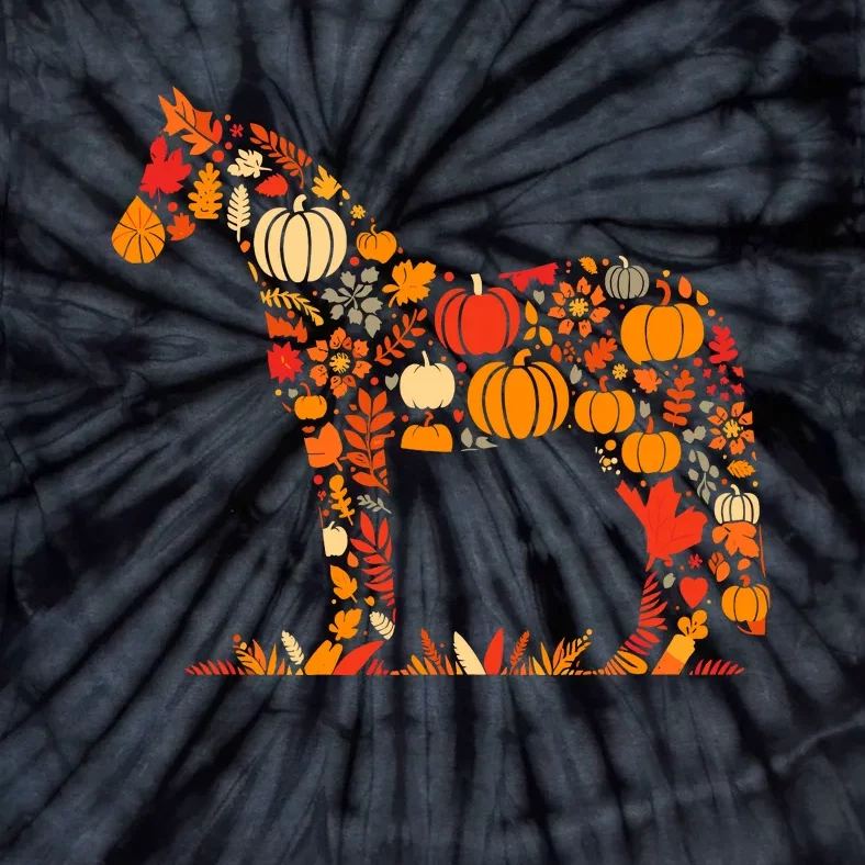 Autumn Pumpkin Fall Horse Thanksgiving Womenss Tie-Dye T-Shirt