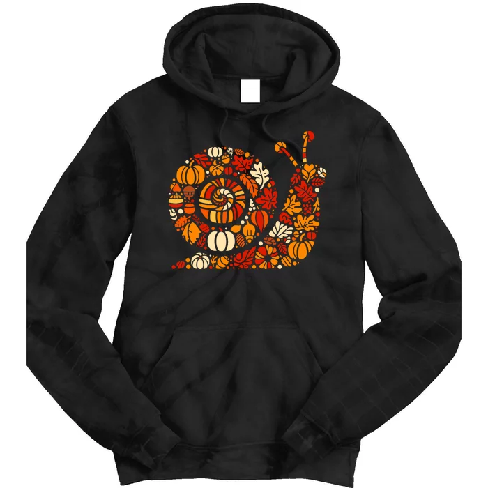 Autumn Pumpkin Fall Snail Thanksgiving Womenss Tie Dye Hoodie