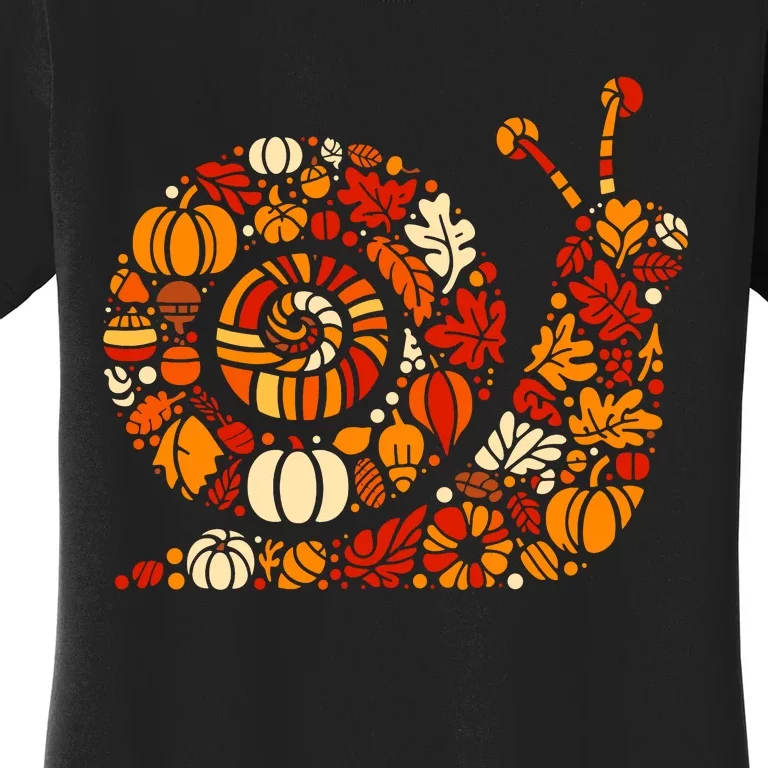 Autumn Pumpkin Fall Snail Thanksgiving Womenss Women's T-Shirt