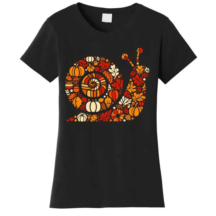 Autumn Pumpkin Fall Snail Thanksgiving Womenss Women's T-Shirt