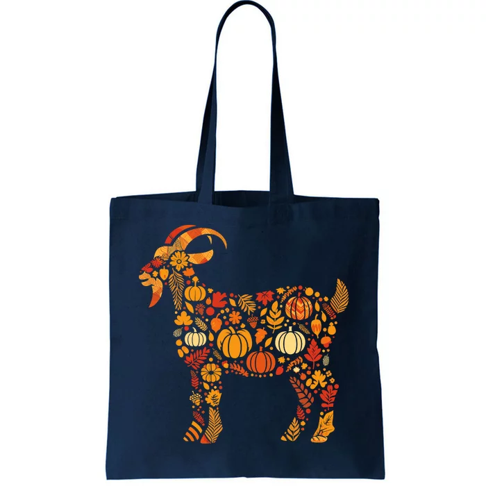 Autumn Pumpkin Fall Goat Thanksgiving Womenss Tote Bag