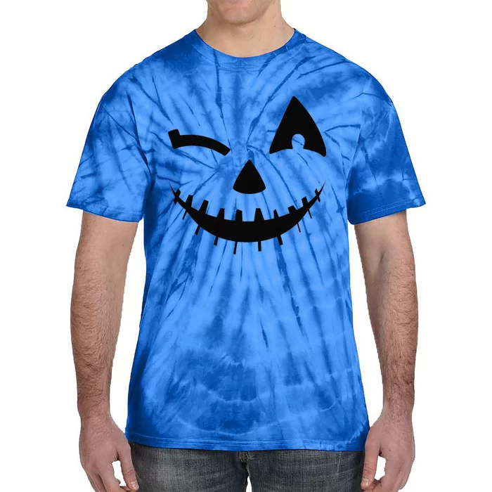 Adult Pumpkin Funny Halloween Jackolantern Costume Tie-Dye T-Shirt