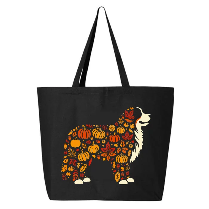 Autumn Pumpkin Fall Bernese Mountain Dog Thanksgiving 25L Jumbo Tote