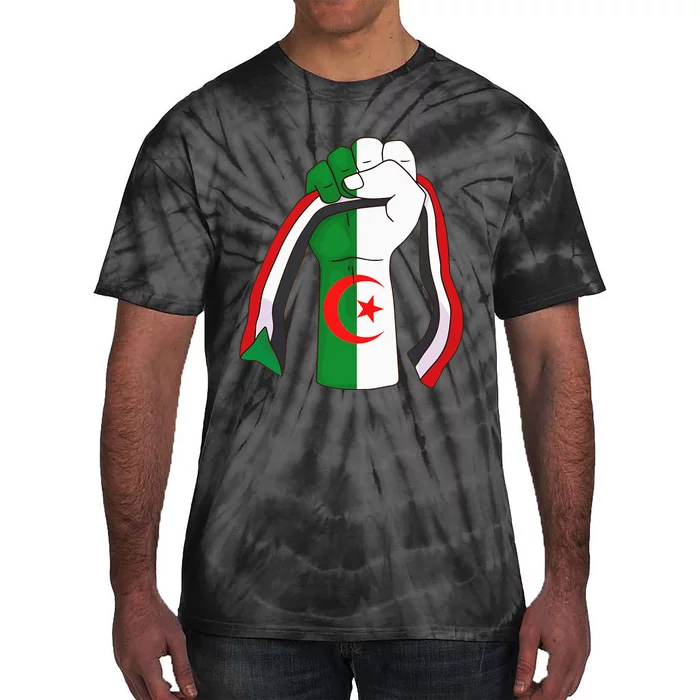 Algerian Palestinian Flag Algeria Stand With Palestine Tie-Dye T-Shirt