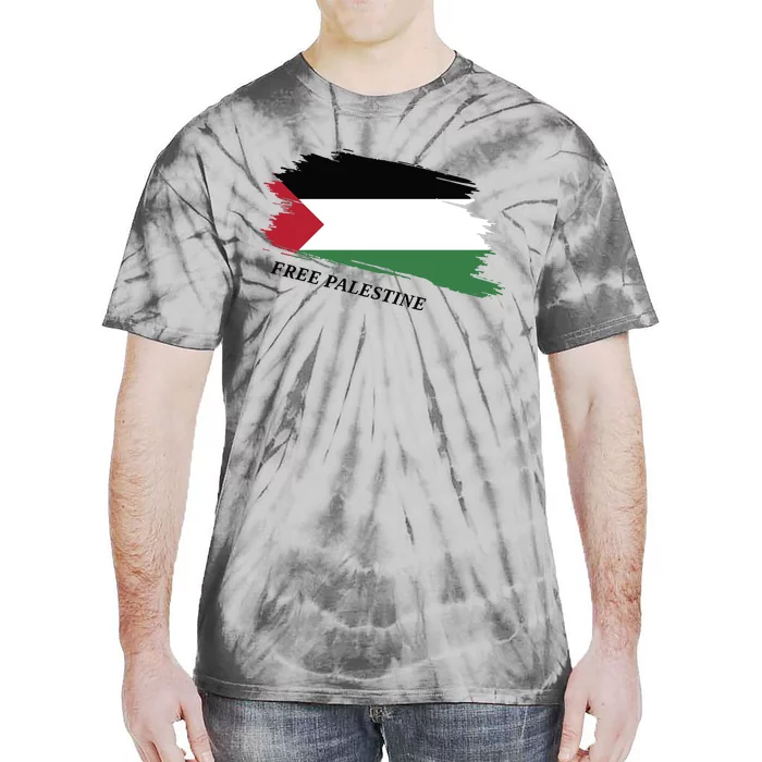 Adult Palestine Flag Free Palestine Tie-Dye T-Shirt