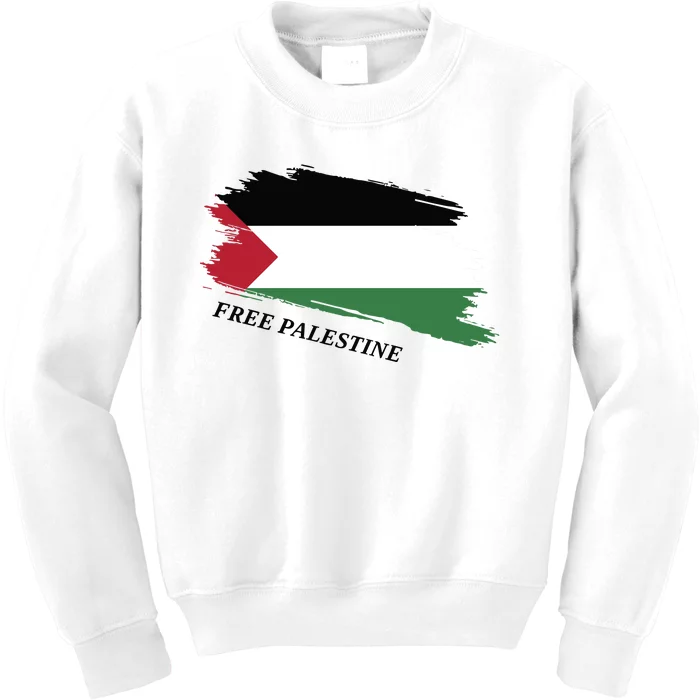 Adult Palestine Flag Free Palestine Kids Sweatshirt