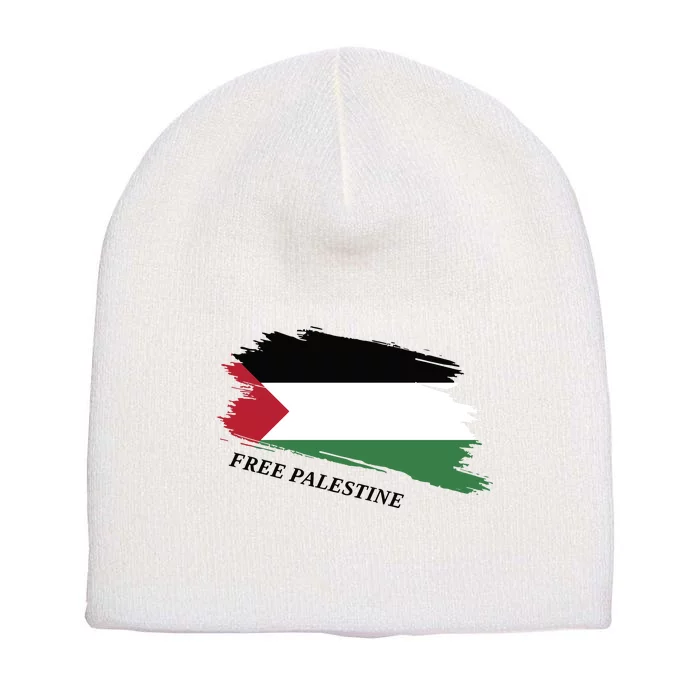 Adult Palestine Flag Free Palestine Short Acrylic Beanie