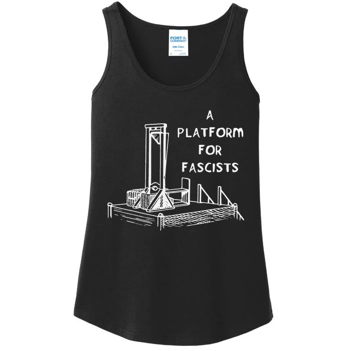 A Platform For Fascists Guillotines Ladies Essential Tank