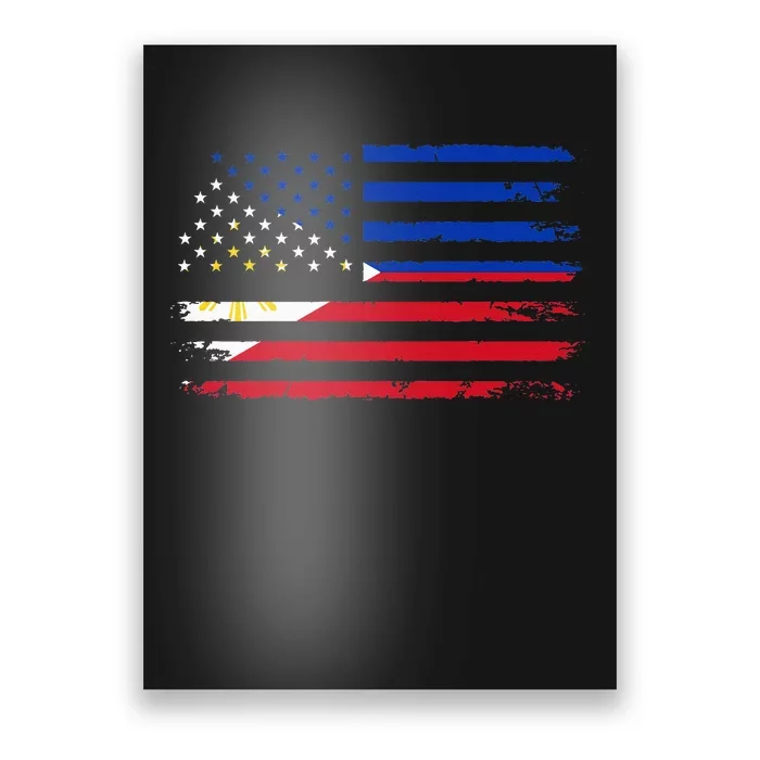 American Philippines Flag Poster