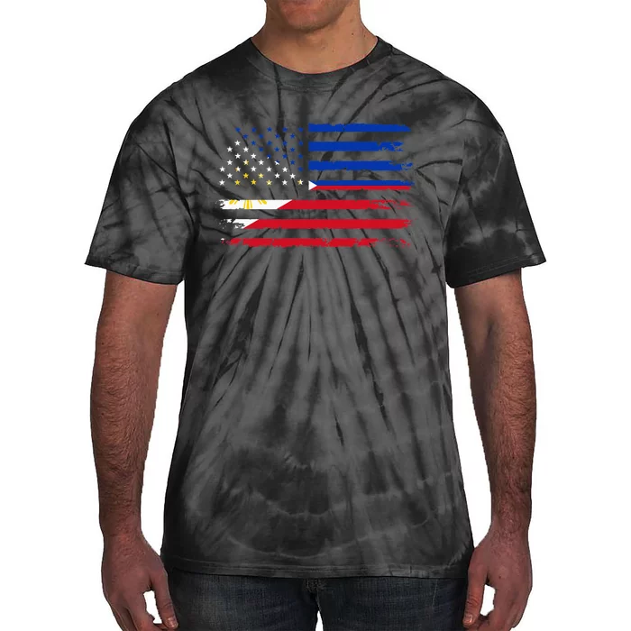 American Philippines Flag Tie-Dye T-Shirt