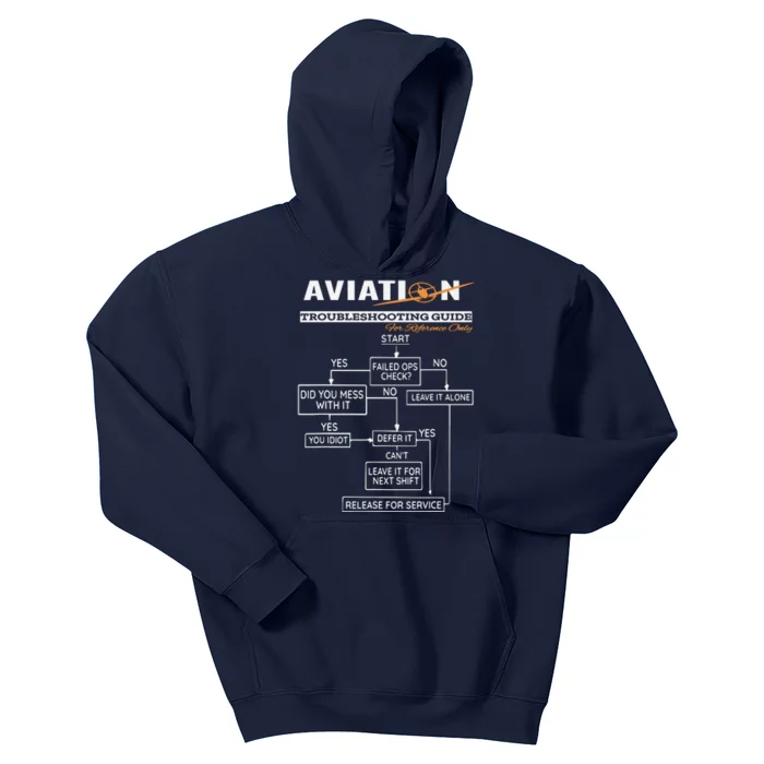 Airplane Pilot Funny Pilot Troubleshooting Guide Tee Kids Hoodie