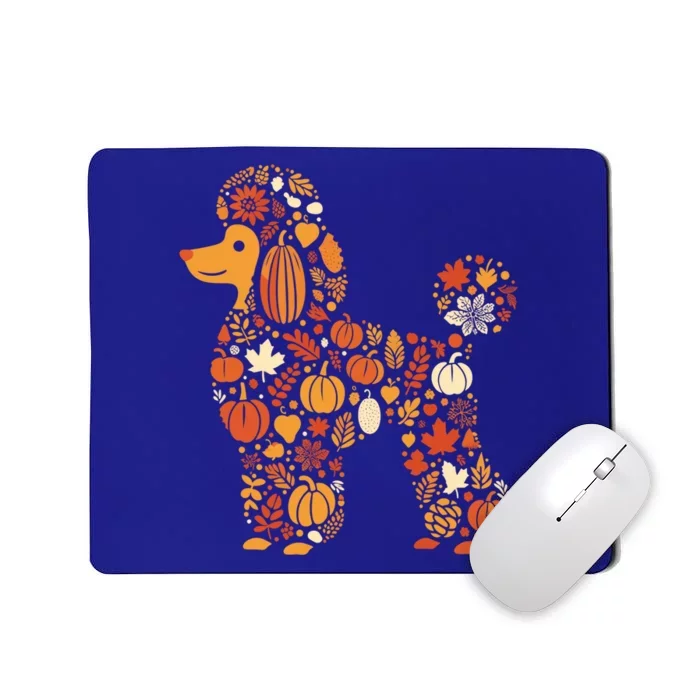 Autumn Pumpkin Fall Poodle Thanksgiving Dog Gift Mousepad