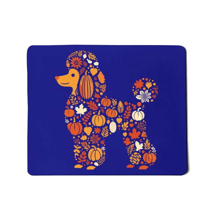 Autumn Pumpkin Fall Poodle Thanksgiving Dog Gift Mousepad