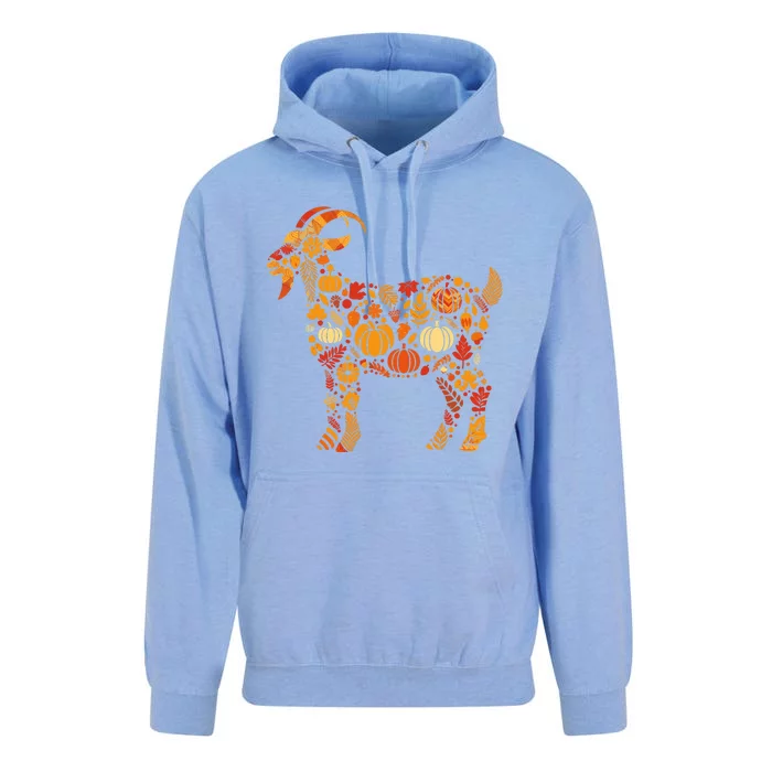 Autumn Pumpkin Fall Goat Thanksgiving Unisex Surf Hoodie