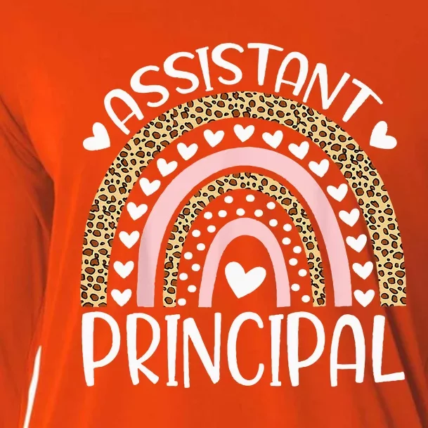 Assistant Principal Funny Job Title School Worker Rainbow Cooling Performance Long Sleeve Crew