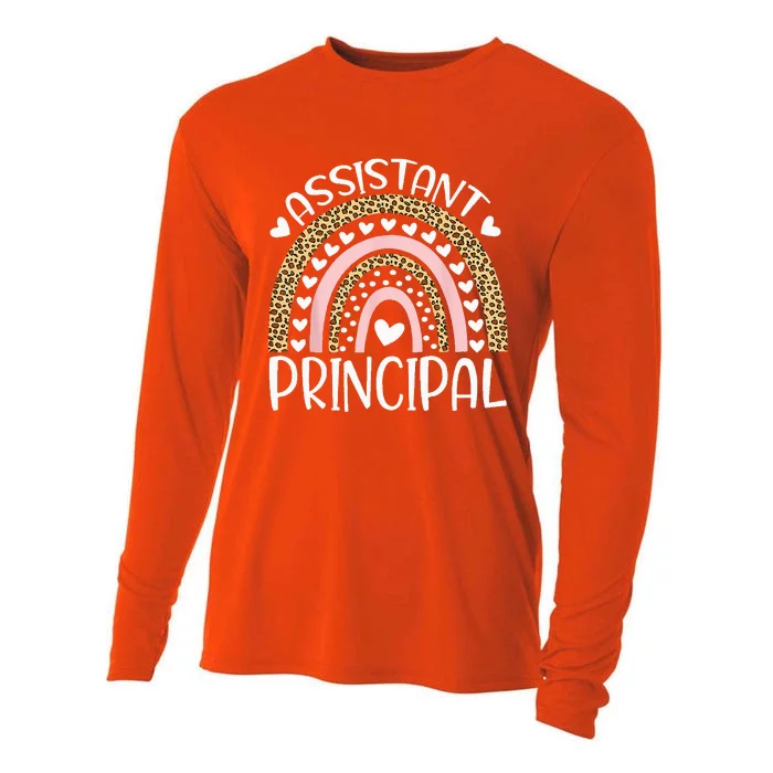 Assistant Principal Funny Job Title School Worker Rainbow Cooling Performance Long Sleeve Crew