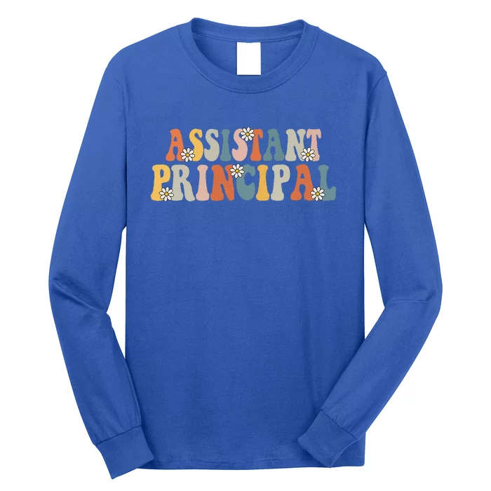 Assistant Principal Funny School Worker Groovy Retro Long Sleeve Shirt