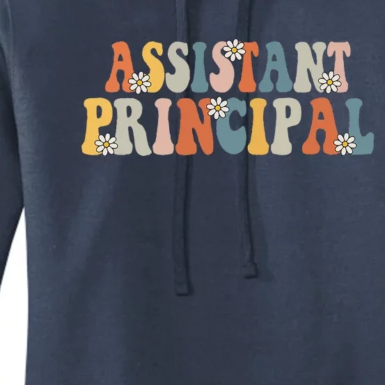 Assistant Principal Funny School Worker Groovy Retro Women's Pullover Hoodie