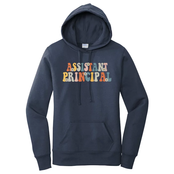 Assistant Principal Funny School Worker Groovy Retro Women's Pullover Hoodie