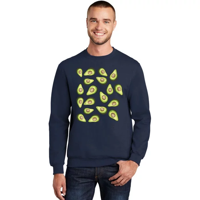 Avocados Pattern Funny Holy Guacamole Costume Tall Sweatshirt