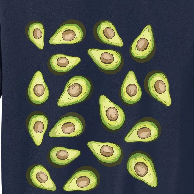 Avocados Pattern Funny Holy Guacamole Costume Tall Sweatshirt