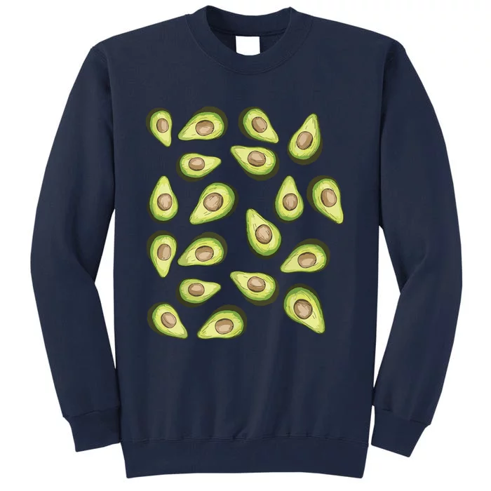 Avocados Pattern Funny Holy Guacamole Costume Tall Sweatshirt