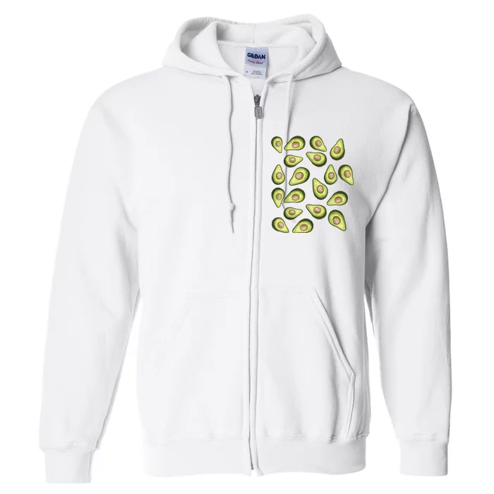 Avocados Pattern Funny Holy Guacamole Costume Full Zip Hoodie