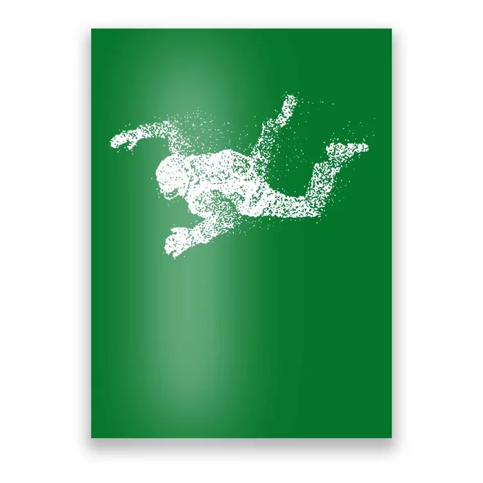 Abstract Parachutist Freefall Skydiving Poster