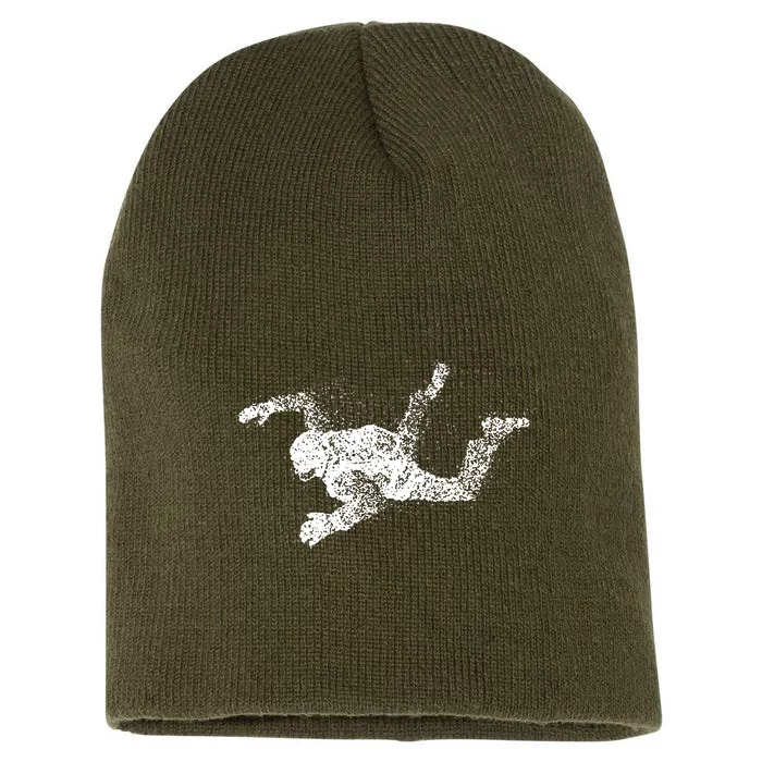 Abstract Parachutist Freefall Skydiving Short Acrylic Beanie