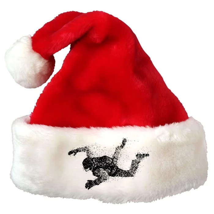 Abstract Parachutist Freefall Skydiving Premium Christmas Santa Hat