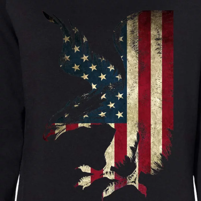 American Patriot Freedom Bald Eagle Usa Flag Outfit Present Meaningful Gift Womens California Wash Sweatshirt