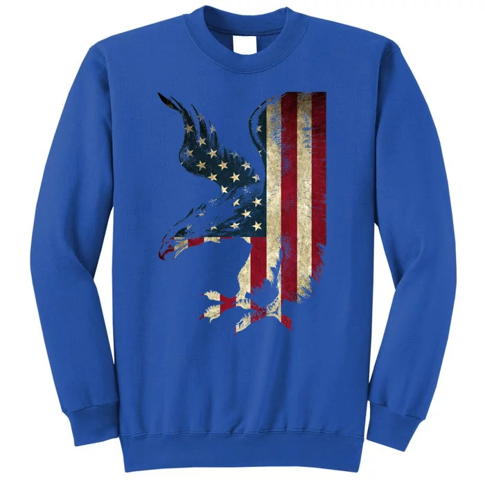 American Patriot Freedom Bald Eagle Usa Flag Outfit Present Meaningful Gift Sweatshirt