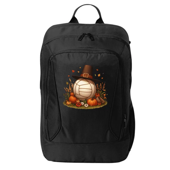 Autumn Pumpkin Fall Volleyball Thanksgiving Gift City Backpack