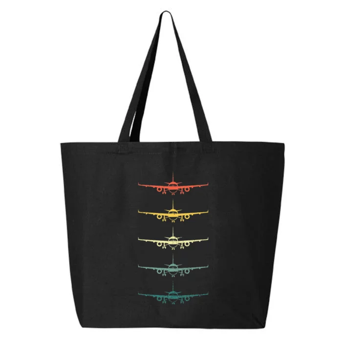 Airplane Pilot Flying Plane Vintage Aviation Graphic Pilots 25L Jumbo Tote