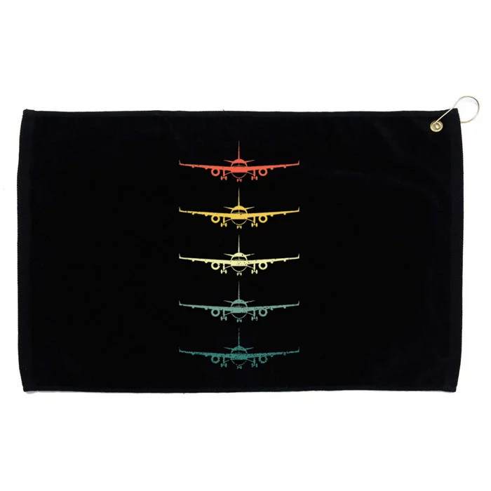 Airplane Pilot Flying Plane Vintage Aviation Graphic Pilots Grommeted Golf Towel