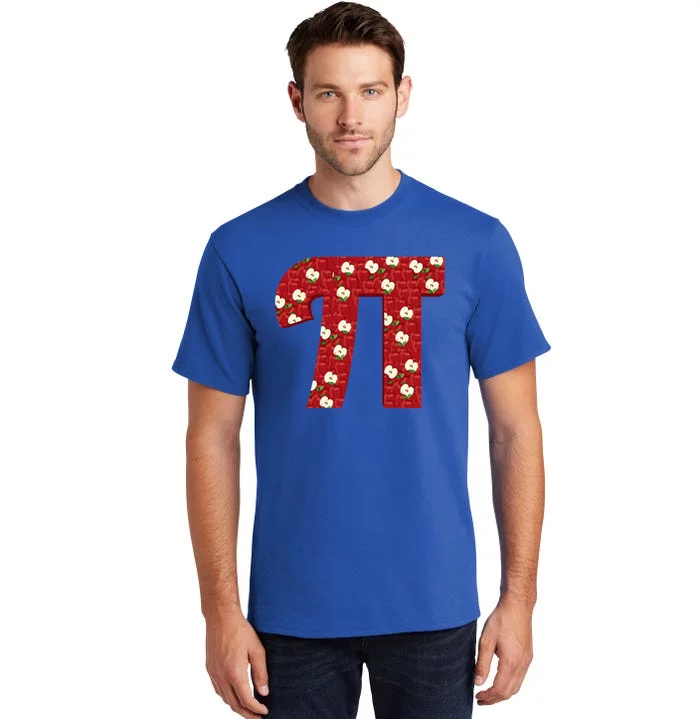 Apple Pie Funny Brainy Pi Day Mathematics Geeky Fruit Pun Funny Gift Tall T-Shirt