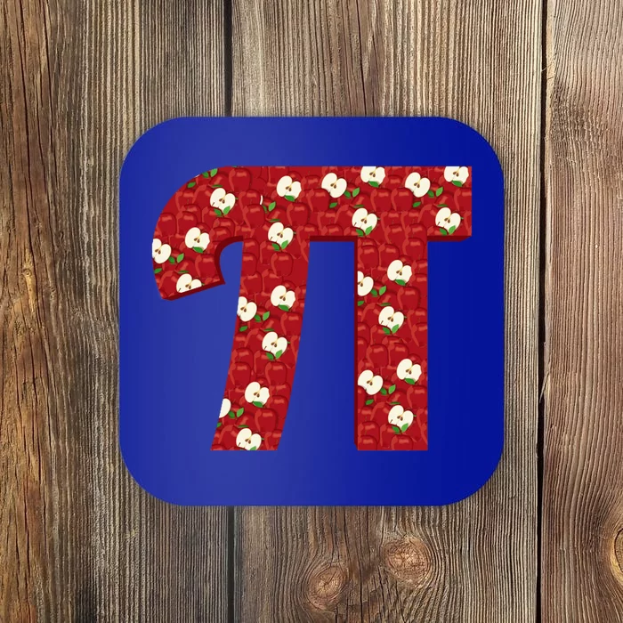 Apple Pie Funny Brainy Pi Day Mathematics Geeky Fruit Pun Funny Gift Coaster