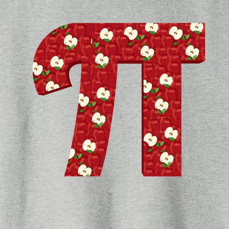 Apple Pie Funny Brainy Pi Day Mathematics Geeky Fruit Pun Funny Gift Women's Crop Top Tee