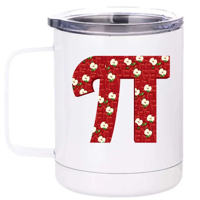 Apple Pie Funny Brainy Pi Day Mathematics Geeky Fruit Pun Funny Gift Front & Back 12oz Stainless Steel Tumbler Cup