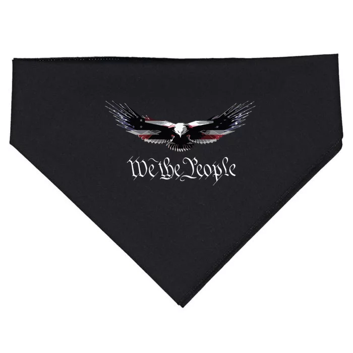 American Patriot Freedom Eagle Usa Flag USA-Made Doggie Bandana