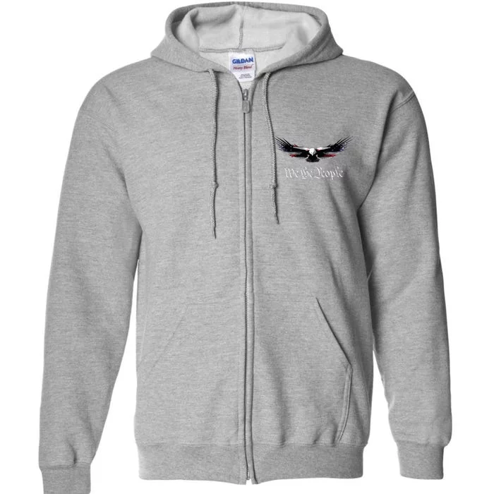 American Patriot Freedom Eagle Usa Flag Full Zip Hoodie