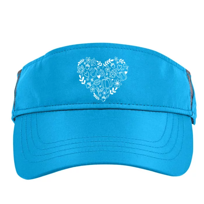 Autumn Pumpkin Fall Lover Heart Gift Adult Drive Performance Visor