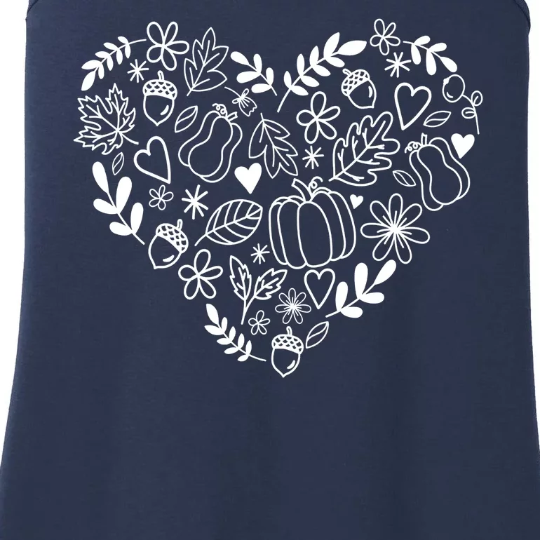 Autumn Pumpkin Fall Lover Heart Gift Ladies Essential Tank