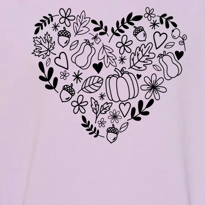 Autumn Pumpkin Fall Lover Heart Gift Garment-Dyed Sweatshirt