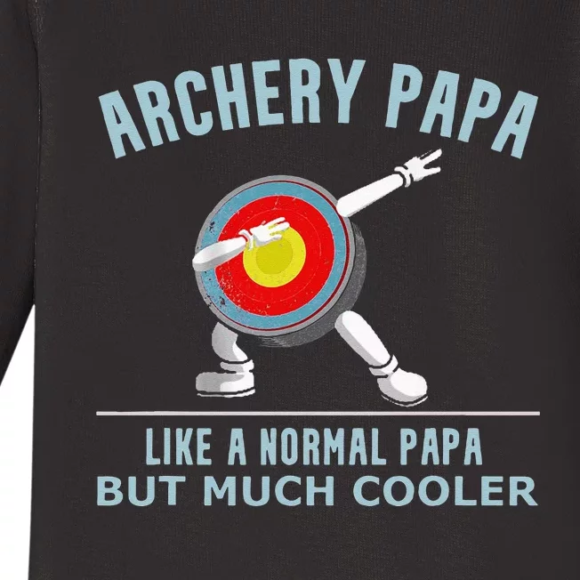 Archery Papa Funny Gift Idea For Archers Compound Bow Baby Long Sleeve Bodysuit