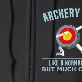 Archery Papa Funny Gift Idea For Archers Compound Bow Full Zip Hoodie