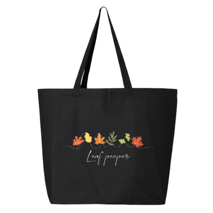 Autumn Peeping Fall Foliage Leaf Peeper Thanksgiving 25L Jumbo Tote